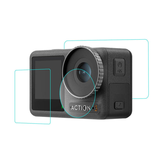 Tempered Glass Film Set For Dji Action 3 Protection Of Screens And Lenses
