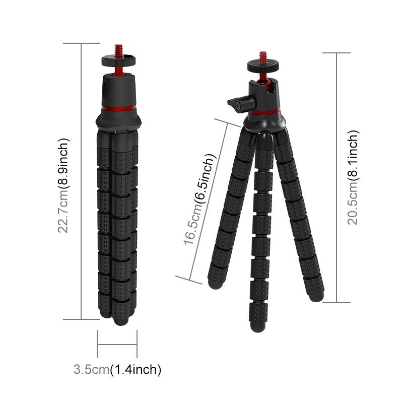 Flexible Mini Octopus Tripod With Remote For Cameras And Cellphones
