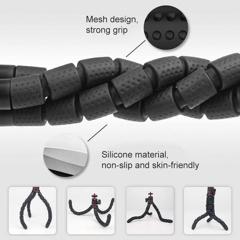 Flexible Mini Octopus Tripod With Remote For Cameras And Cellphones