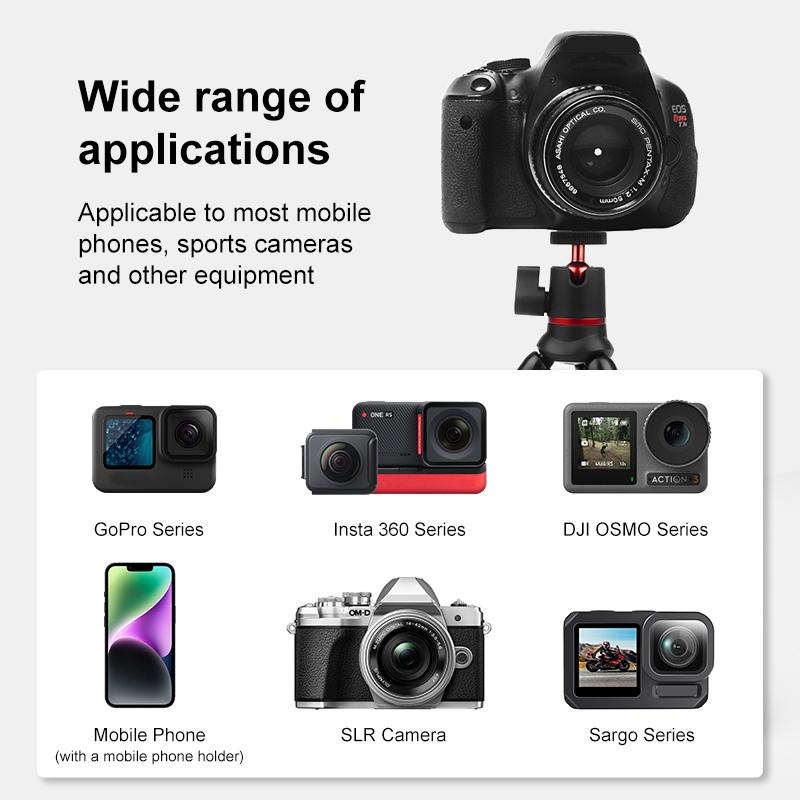 Flexible Mini Octopus Tripod With Remote For Cameras And Cellphones