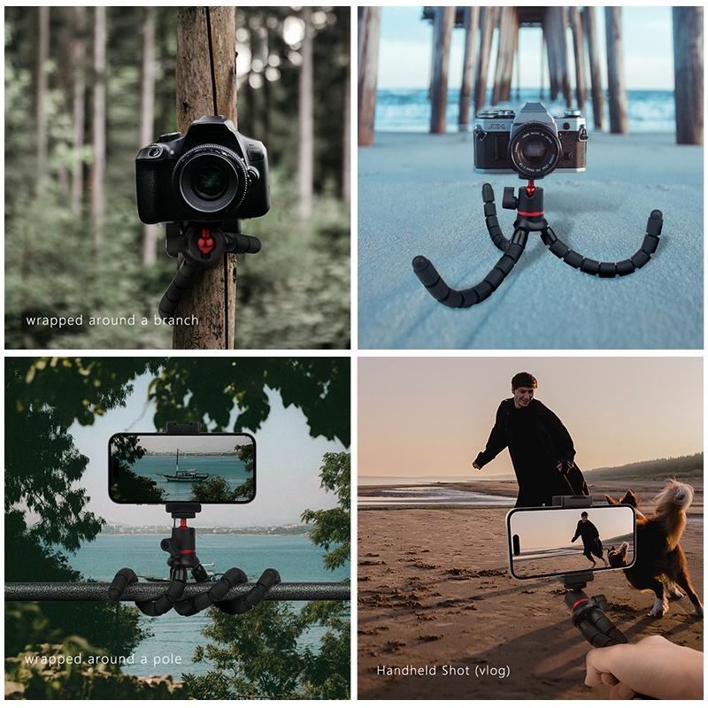 Flexible Mini Octopus Tripod With Remote For Cameras And Cellphones