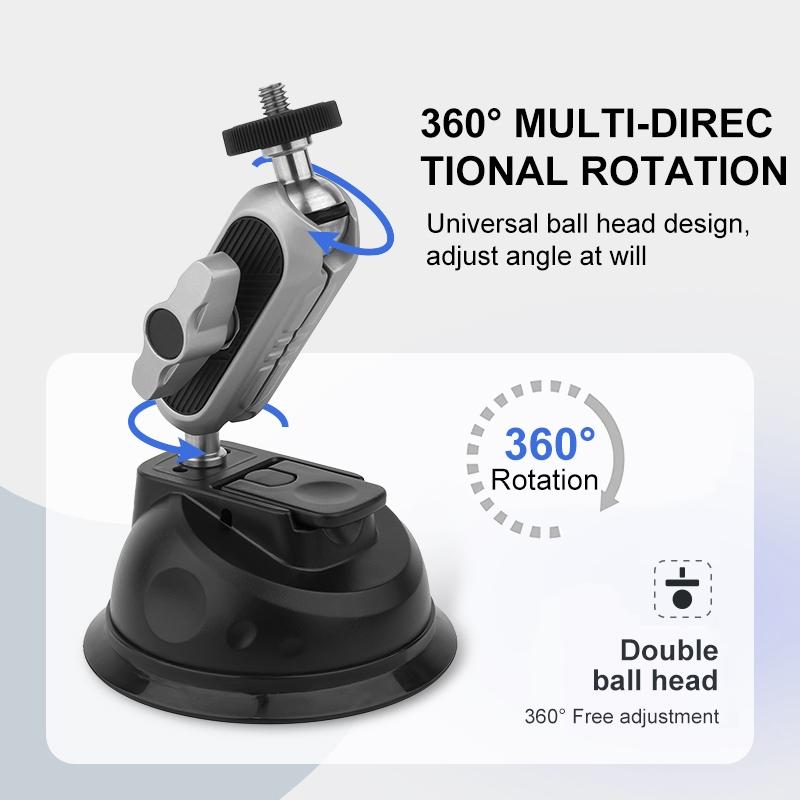 Universal Car Phone Mount With Suction Cup Arm For Secure And Adjustable Positioning