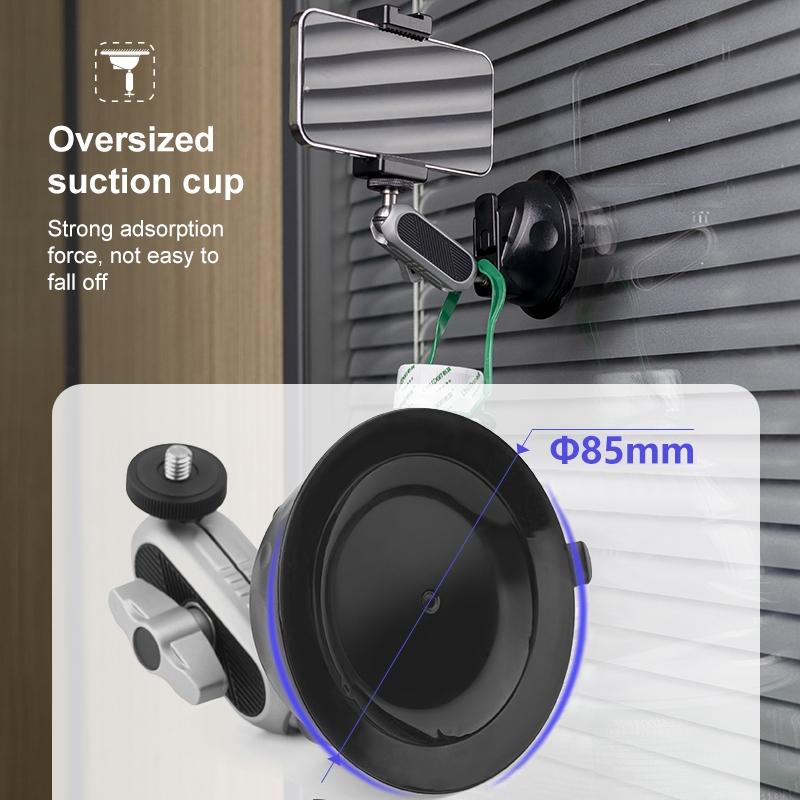 Universal Car Phone Mount With Suction Cup Arm For Secure And Adjustable Positioning