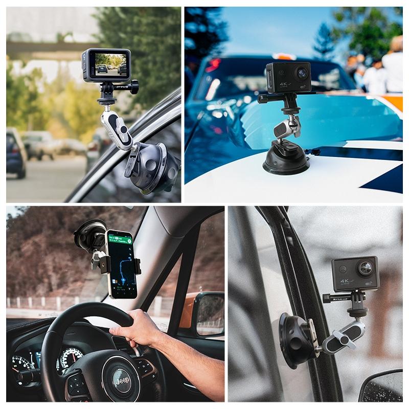 Universal Car Phone Mount With Suction Cup Arm For Secure And Adjustable Positioning