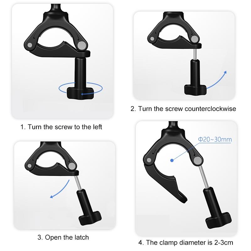 Universal Handlebar Phone Mount With Clamp For Home And Garden Tools