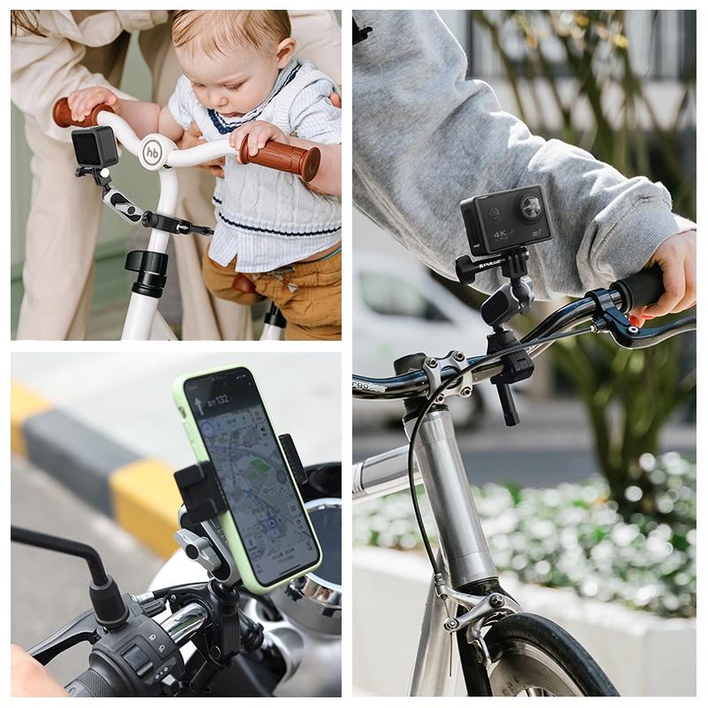 Universal Handlebar Phone Mount With Clamp For Home And Garden Tools