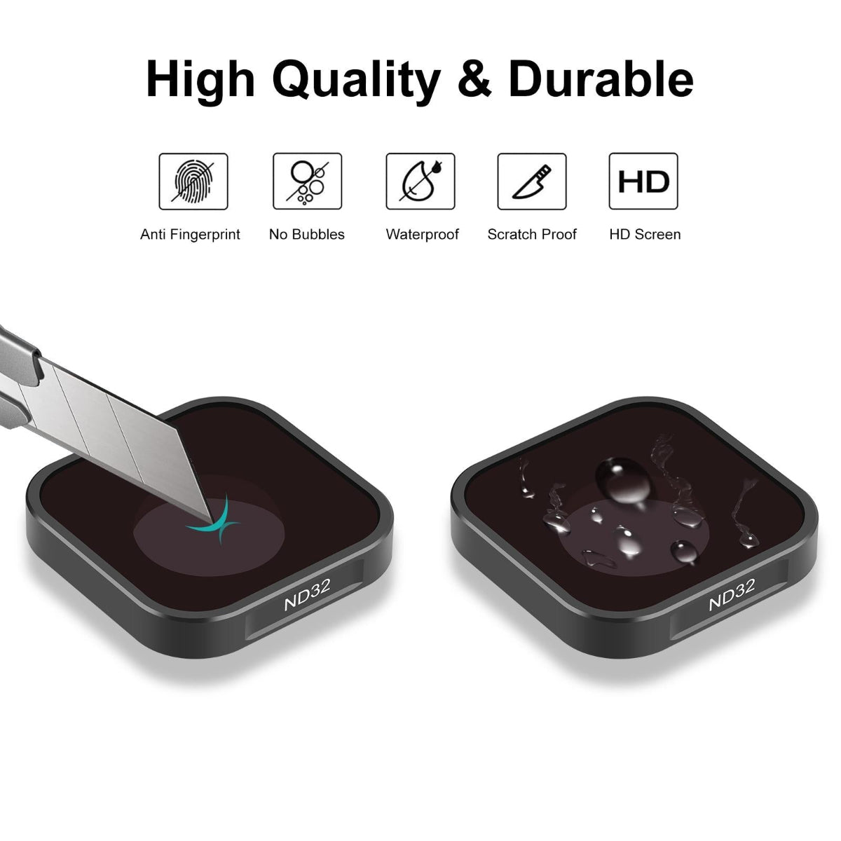 Universal Action Camera Lens Filter For Gopro Hero Models With Optical Glass