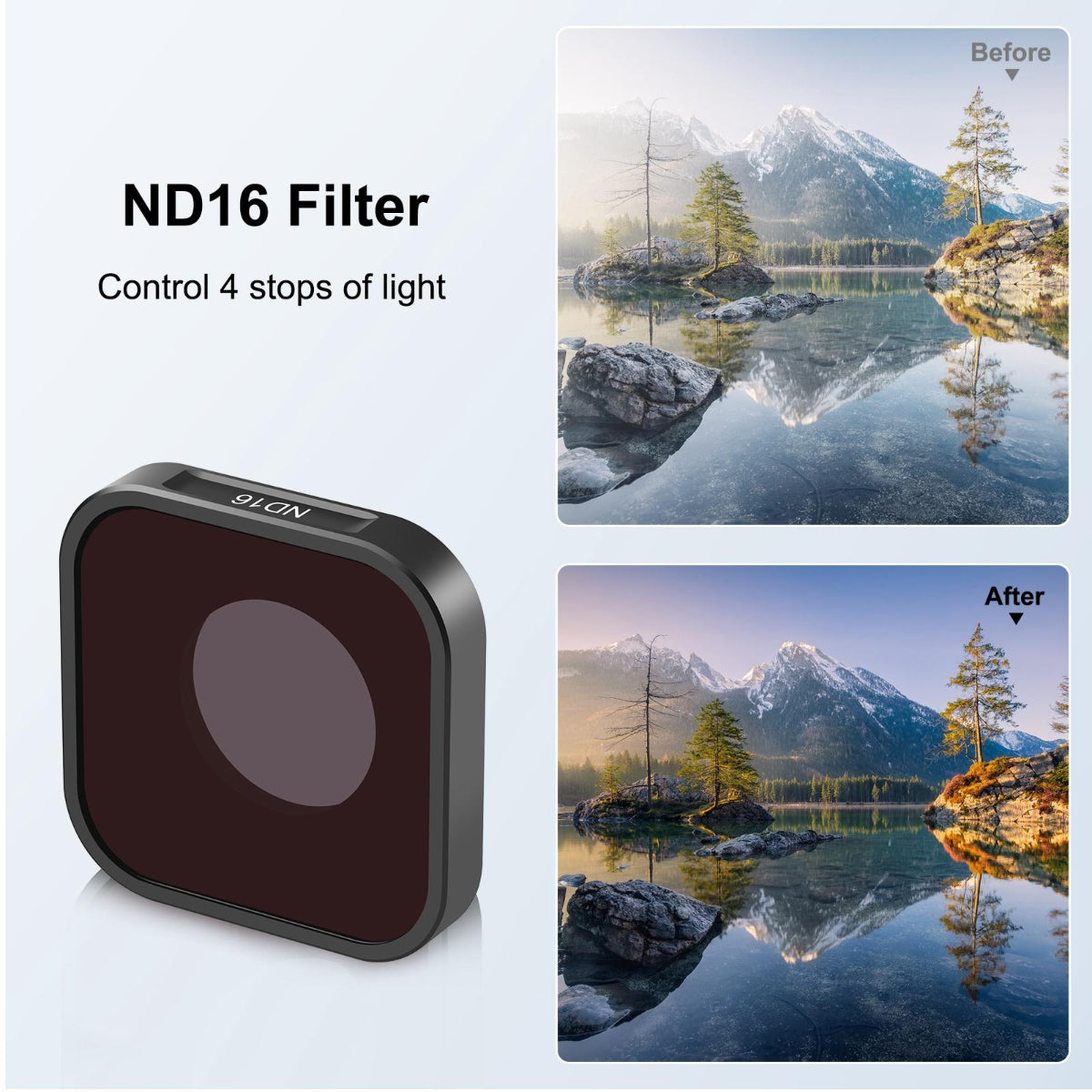 Universal Action Camera Lens Filter For Gopro Hero Models With Optical Glass