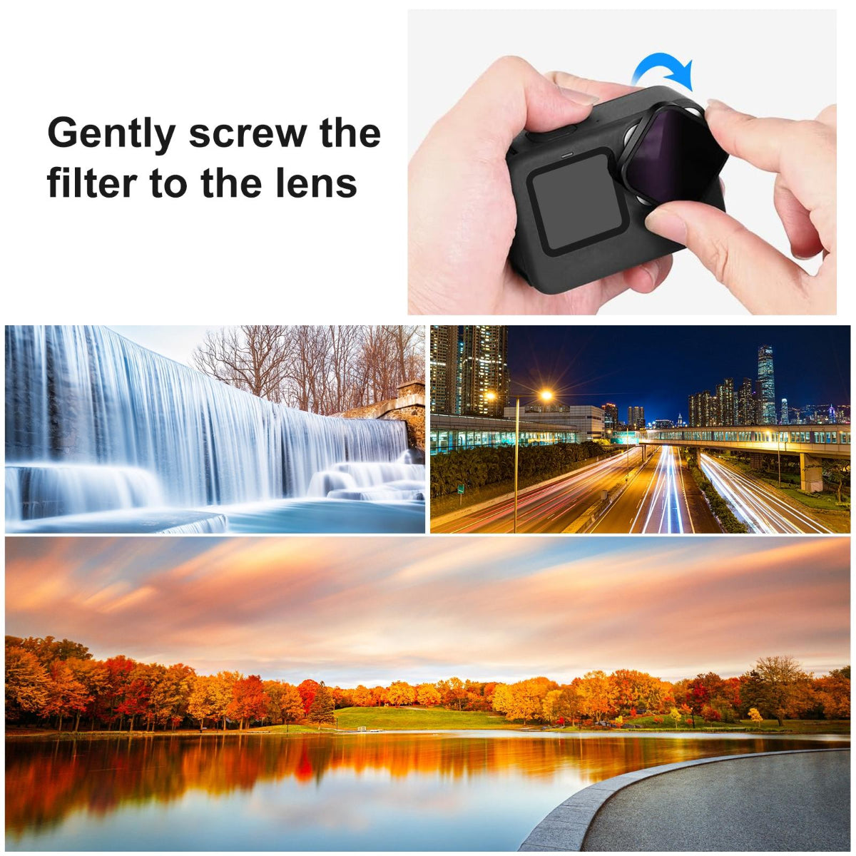 Universal Action Camera Lens Filter For Gopro Hero Models With Optical Glass