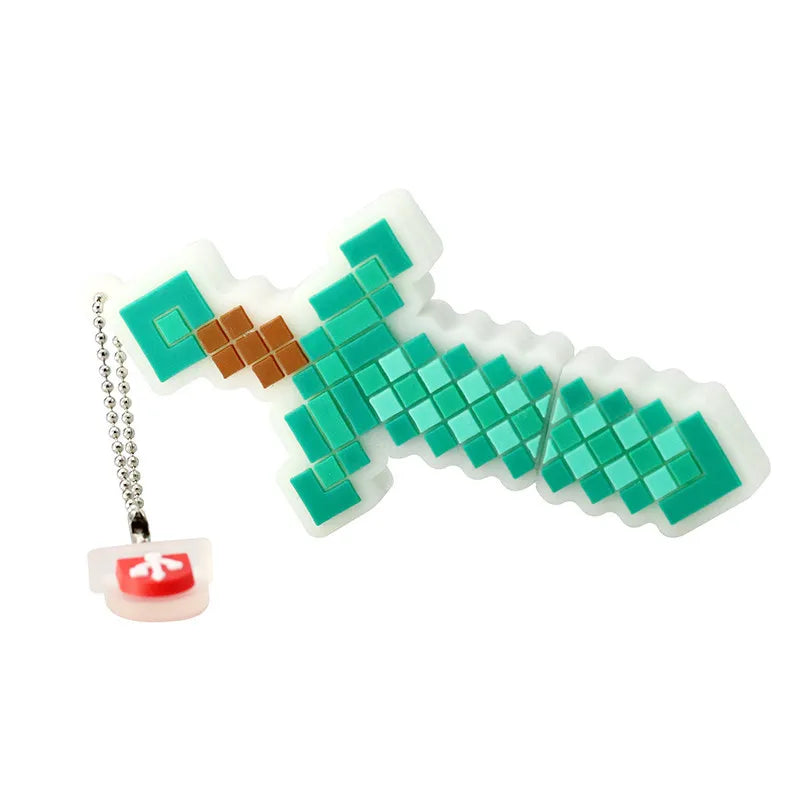 Pendrive Green Sword Usb Flash Drive 16Gb 32Gb 64Gb 128Gb 256G Cartoon Pickaxe 2.0 Memory Stick Cle Disk