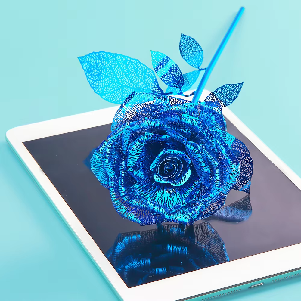 Piececool 3D Metal Puzzle Golden Rose Diy Model Kits For Adult Teen Toys Jigsaw Valentine's Day Gifts