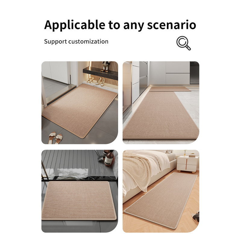 40X60cm Red Quick Dry Bathroom Rug Non Slip Pvc Foam Super Absorbent