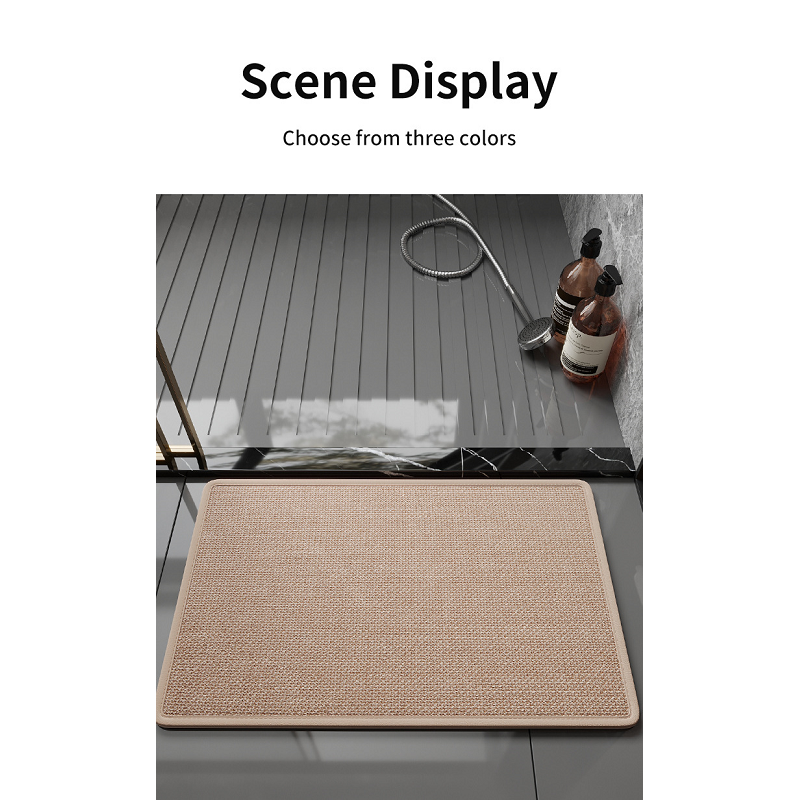 40X60cm Red Quick Dry Bathroom Rug Non Slip Pvc Foam Super Absorbent