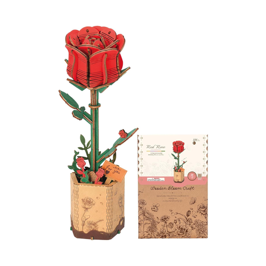 Robotime 3D Puzzle Flowers Wooden Model Kits For Adults To Build Artificial Decoration Home Accessories Living Room Gift