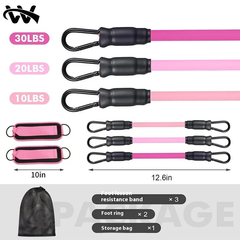 Resistance Bands Set With Ankle Straps Glutes Workoutbutt Exercise Equipment For Women Legs And Home Fitnessgym