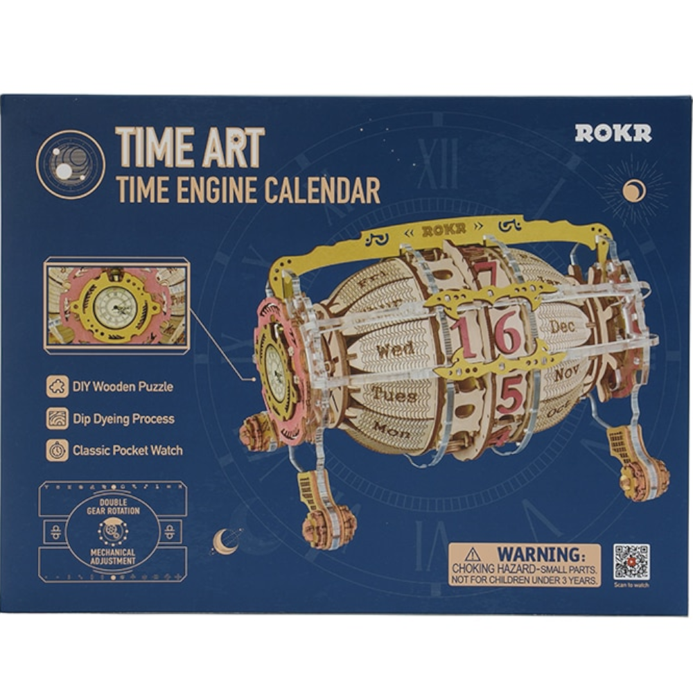 Rokr Time Engine Calendar 3D Wooden Puzzle Model Toys For Children Kids Lc801