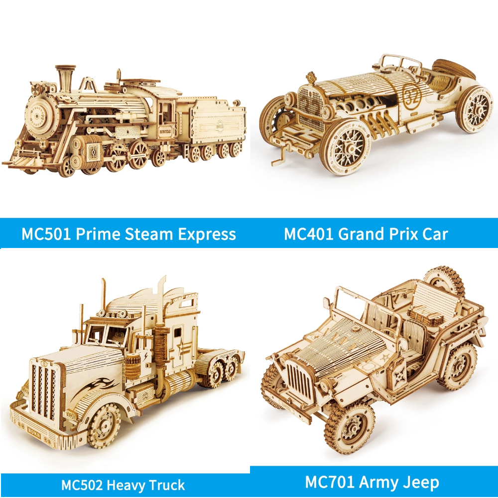 Rokr Train Model 3D Puzzle Toy Assembly Kit For Children