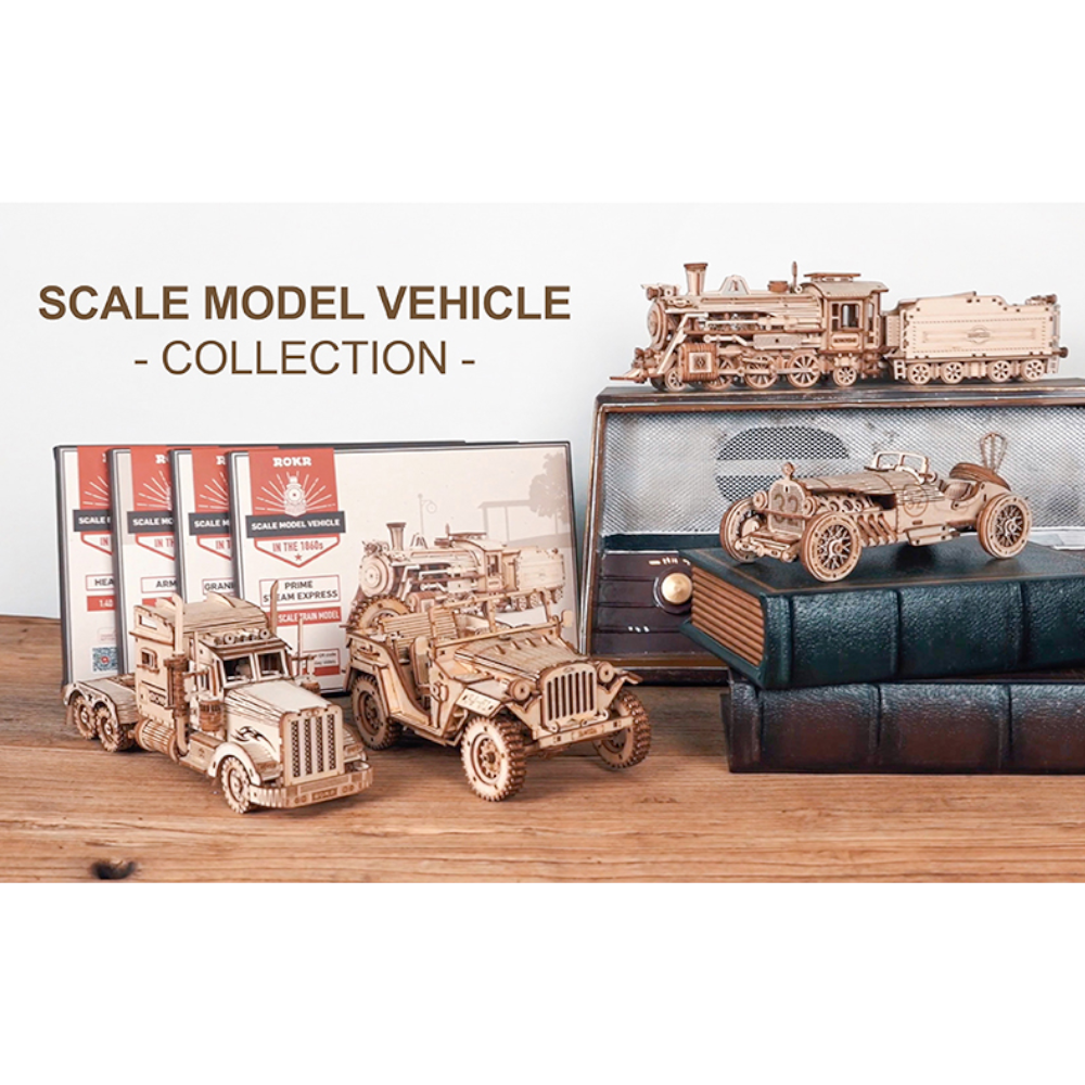 Rokr Train Model 3D Puzzle Toy Assembly Kit For Children