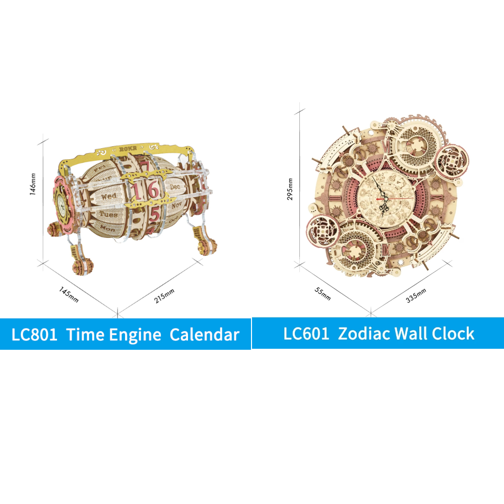 Rokr Zodiac Wall Clock 3D Puzzle Model Assembly Toys Gifts