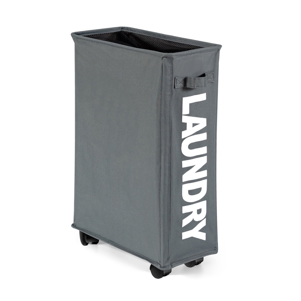 1 Sets of Elosung 1 Sets Of Rolling Laundry Basket With Wheels 42L Capacity 39*18.5*58Cm