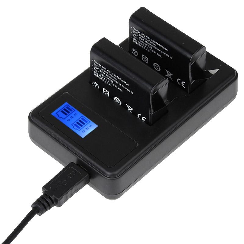For Gopro Hero4 Dual Battery Charger With Lcd Screen Efficient Charging