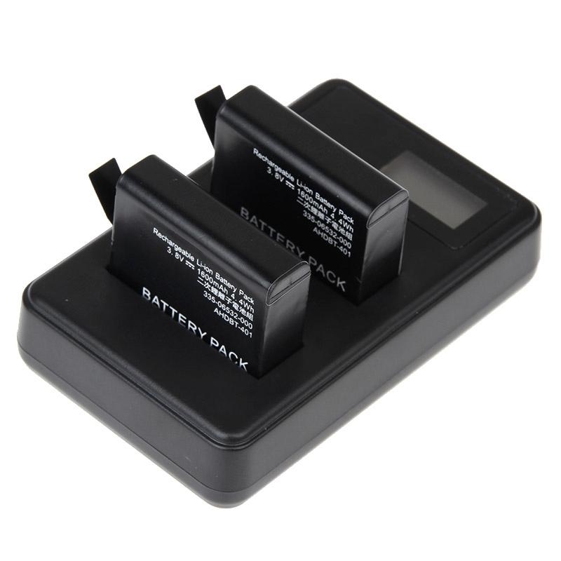 For Gopro Hero4 Dual Battery Charger With Lcd Screen Efficient Charging