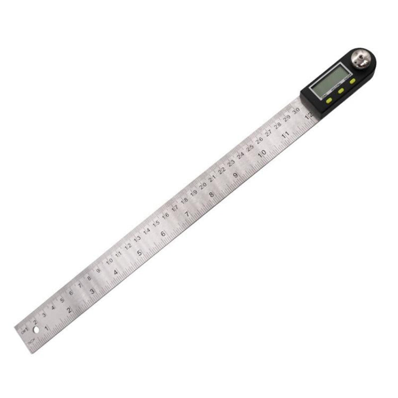 2 In 1 Digital Angle Finder Protractor Goniometer Ruler With Stainless Steel Design