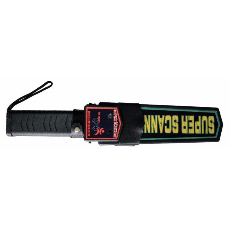 Black Super Scanner Wand Metal Detector Compact Portable Security Scanning Tool