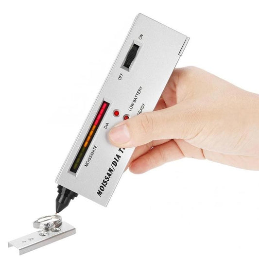 Silver Moissanite And Diamond Tester With 9V Battery Power Supply