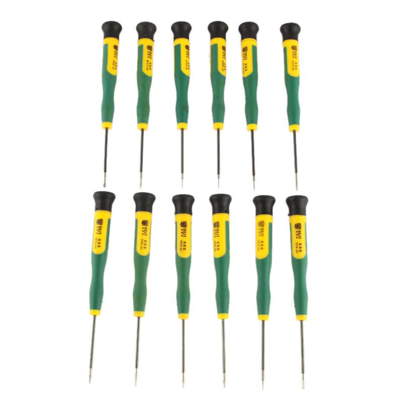 12 Piece Precision Screwdriver Set For T2 And T8 Device Repair In Green