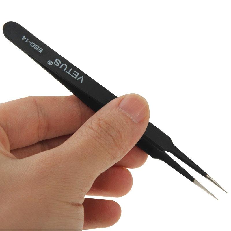 Anti Static Precision Tweezers Esd 14 For Mobile Phone Repairs And Maintenance