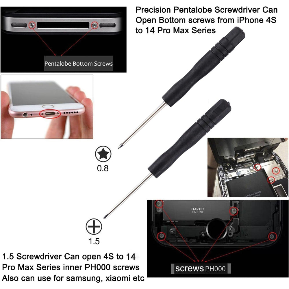 10 Piece Repair Kit For Device Maintenance With Screwdrivers And Teardown Tools