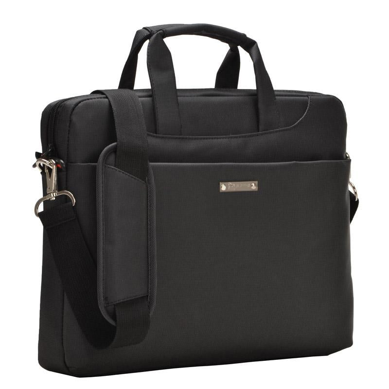 Waterproof Nylon Laptop Bag 15.6 Inch One Shoulder Portable Black Stylish Durable Design