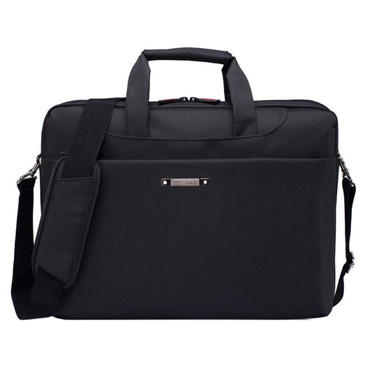 Waterproof Nylon Laptop Bag 15.6 Inch One Shoulder Black Stylish Durable Design