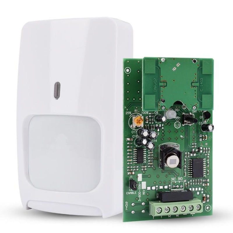 White Dual Technology Motion Sensor Model Dt 7225 For Home Surveillance Applications