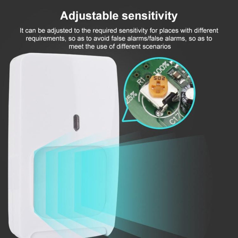White Dual Technology Motion Sensor Model Dt 7225 For Home Surveillance Applications