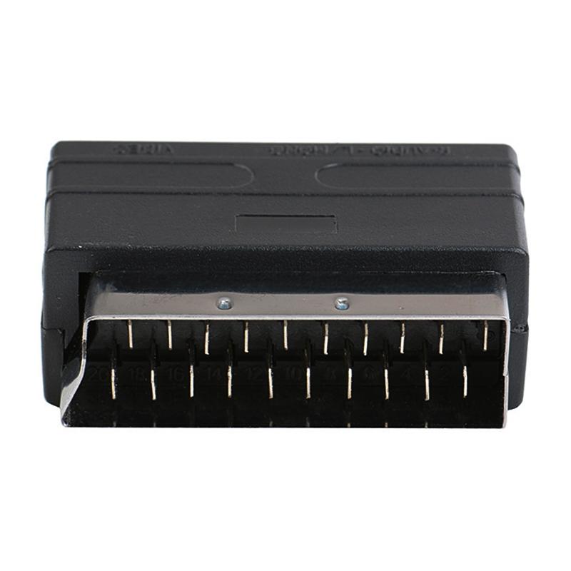 20 Pin Male Scart Adapter For Audio Video Devices With Phono Connectors