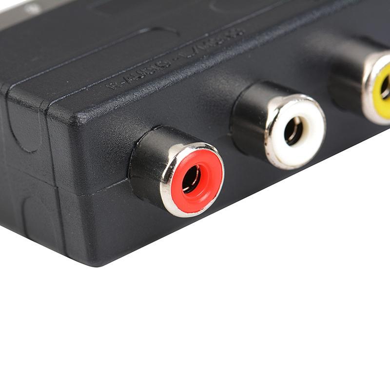 20 Pin Male Scart Adapter For Audio Video Devices With Phono Connectors