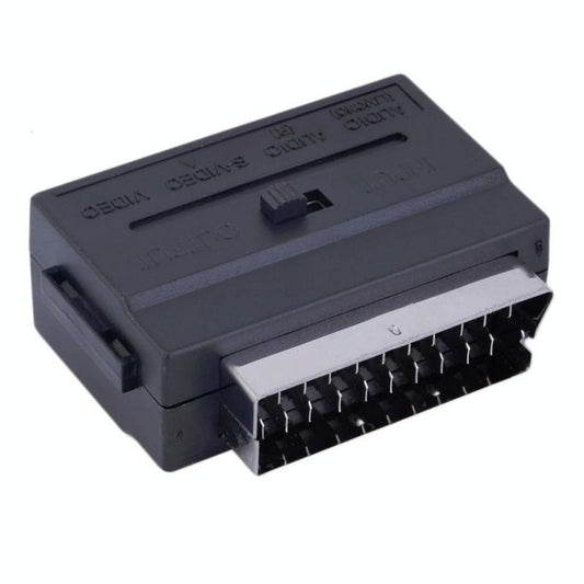Scart Male To Video And Three Rca Audio Adapter In Black