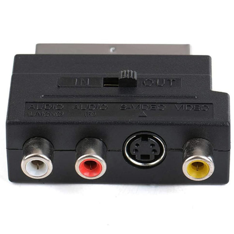 Composite Av & S Video Scart Adapter Black