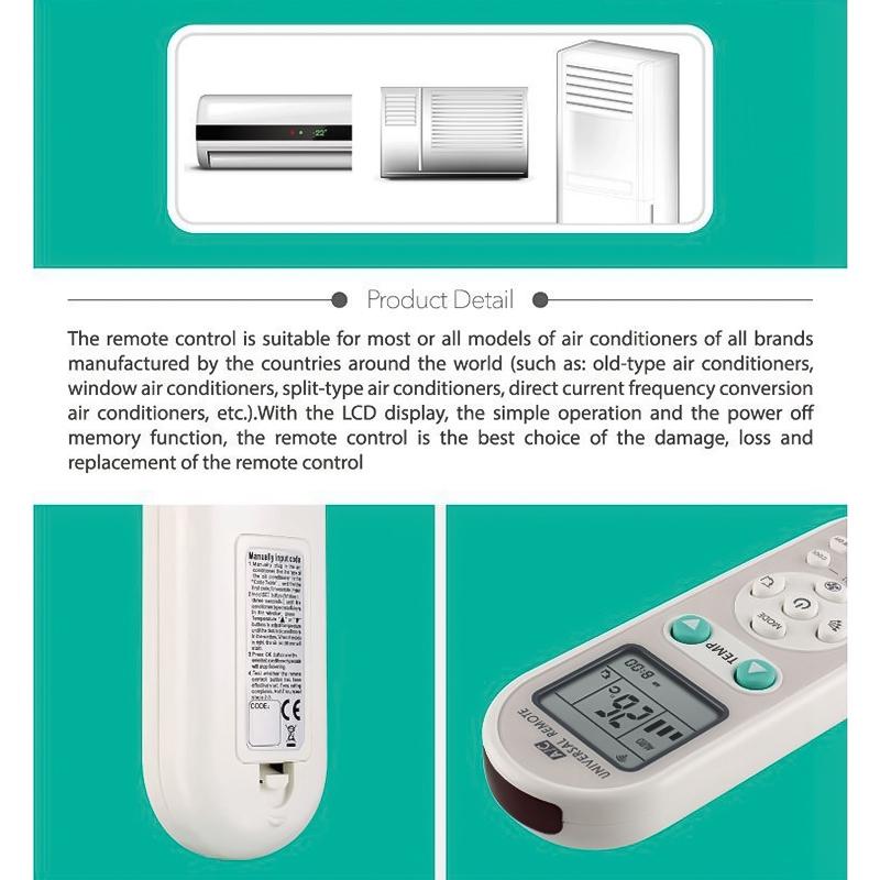 White Universal A / C Remote Control Q 988E
