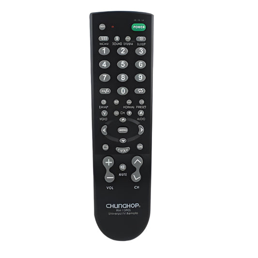 Black Universal Television Remote Control Rm 139Es For Home Entertainment Systems