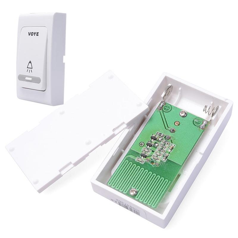 Double Receiver Wireless Door Bell With Remote Control White