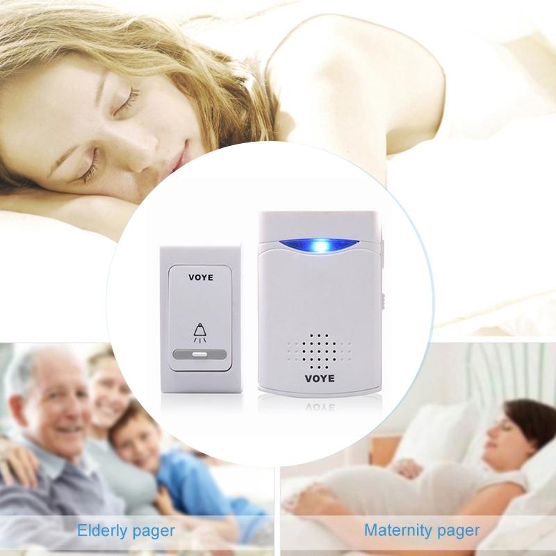 Double Receiver Wireless Door Bell With Remote Control White