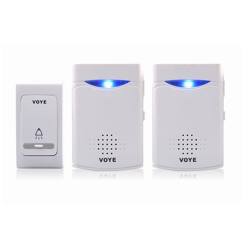 Double Receiver Wireless Door Bell With Remote Control White