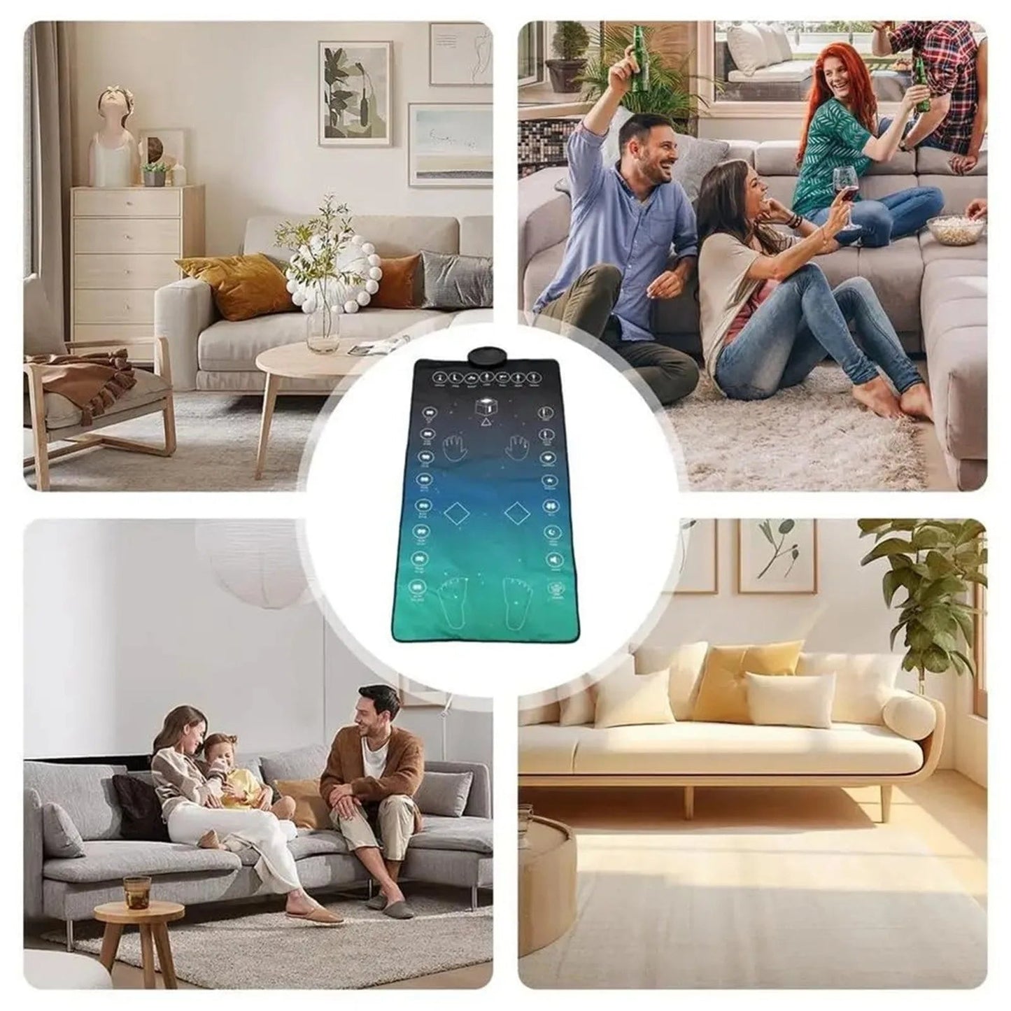 Smart Led Prayer Mat With One Touch Reminder & Sound Function Waterproof Flame Retardant Portable Worship Blanket For Ho