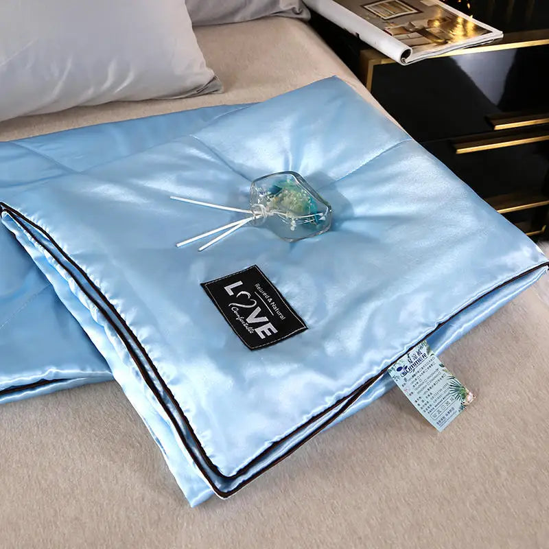 4 Styles Silky Cooling Blanket Thin Quilt Smooth Comforter Bed Cover

<