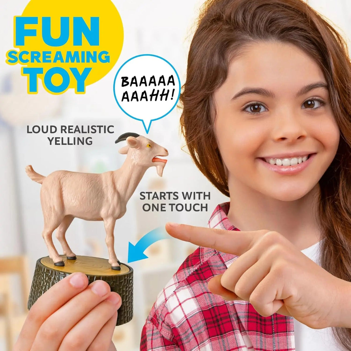 Screaming Goat Figurine Fun Statue With Sound