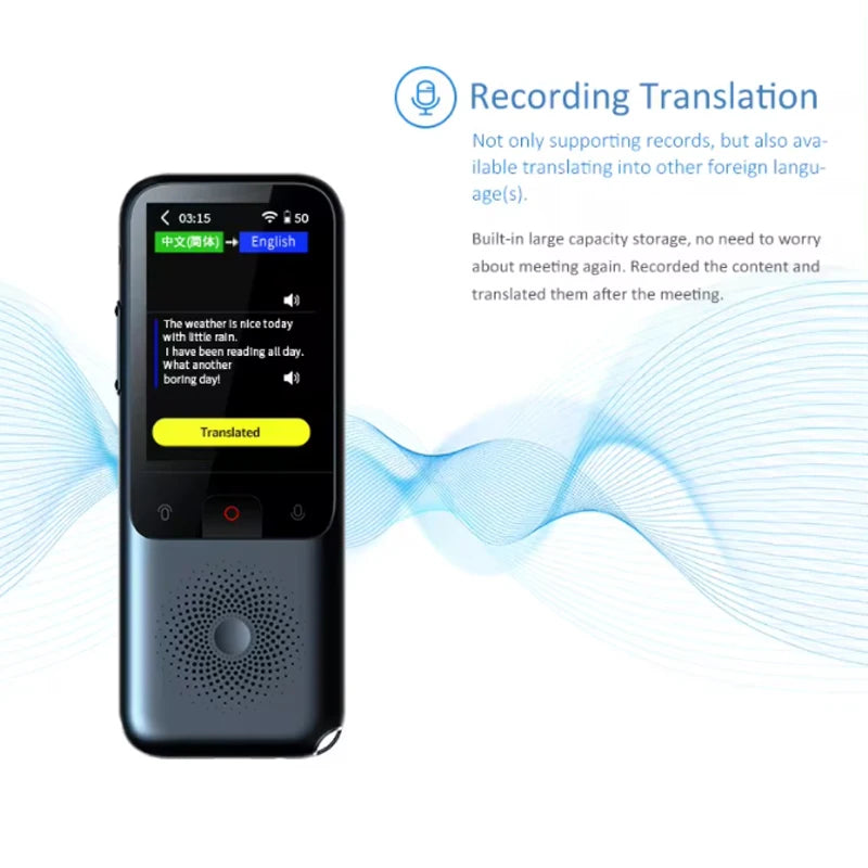 T11 138 Language Intelligent Translator 2025 Portable Speech Offline Real Time Ai