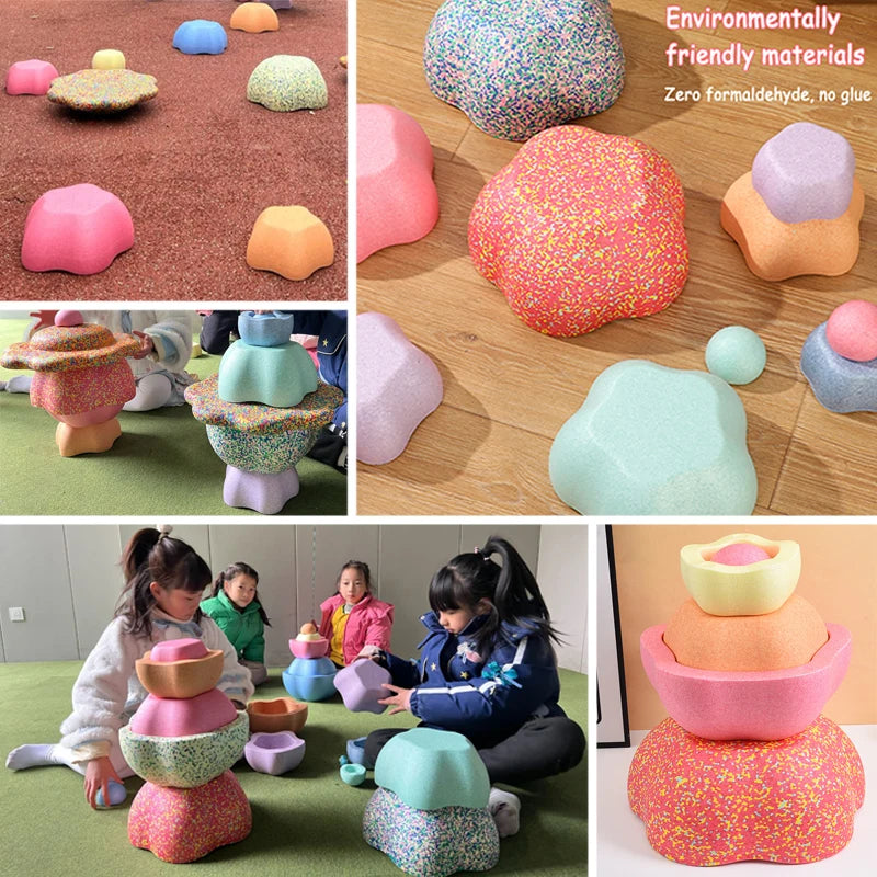 Foam Balance Stepping Stone Kids Sports Toys Touch Sensory Integration Training Equipment Outdoor Games For Children